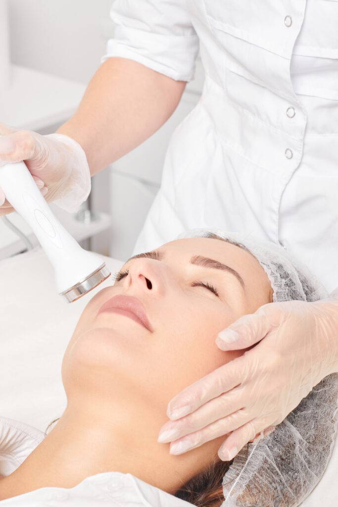 cosmetologist makes ultrasound skin tightening for 2023 04 14 18 33 29 utc